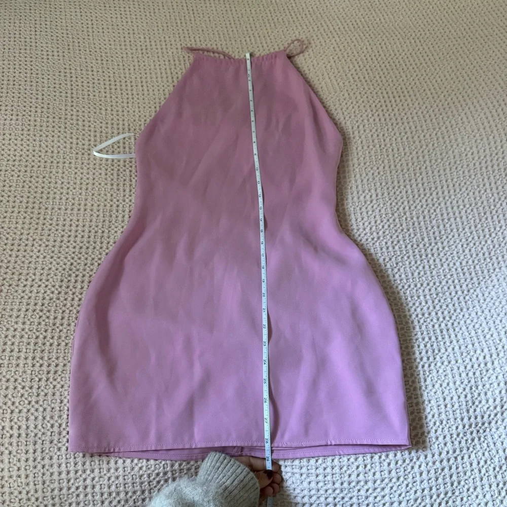 Superdown Pink Halter Mini Dress Size Small Backless Party Dress Revolve Brand - Picture 11 of 11